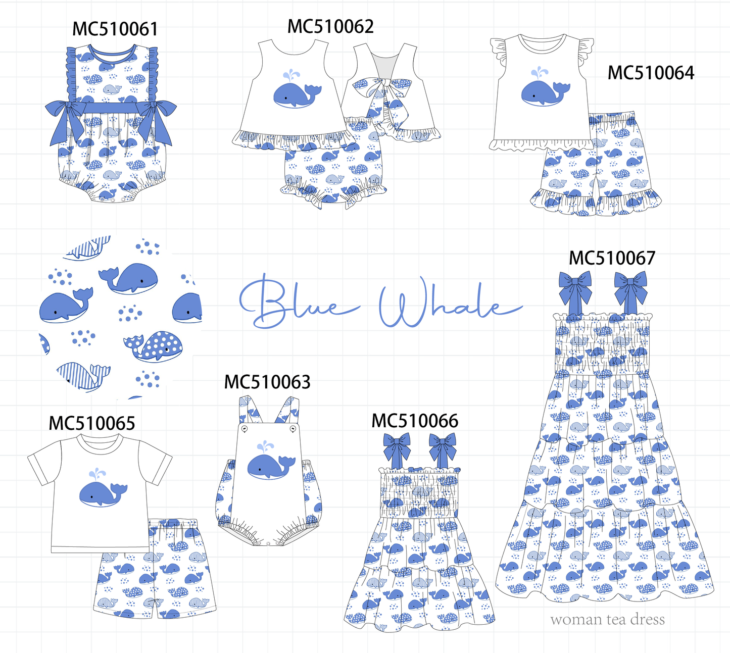 Blue whale print collection
