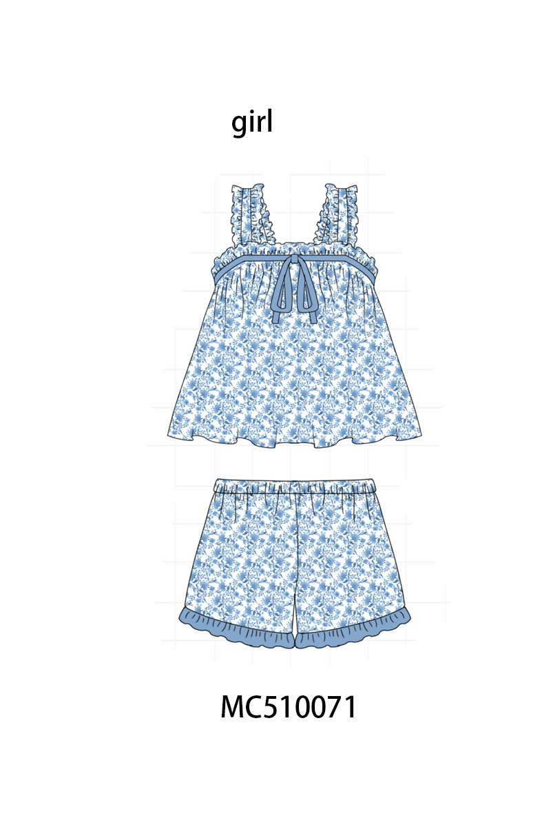 Multicolored floral print girl sleeping wear collection 1