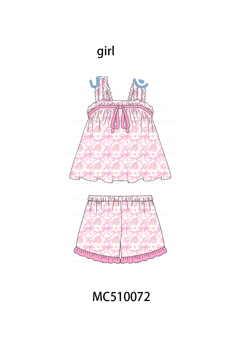 Multicolored floral print girl sleeping wear collection 1