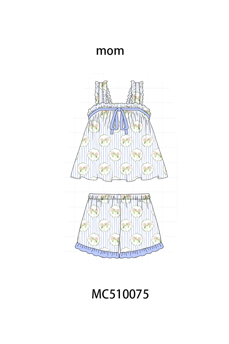 Multicolored floral print mom sleeping wear collection 2