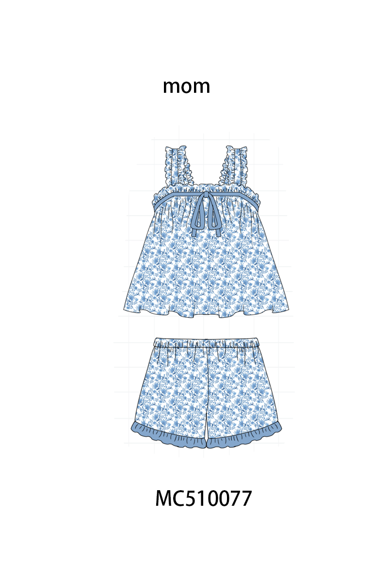 Multicolored floral print mom sleeping wear collection 2