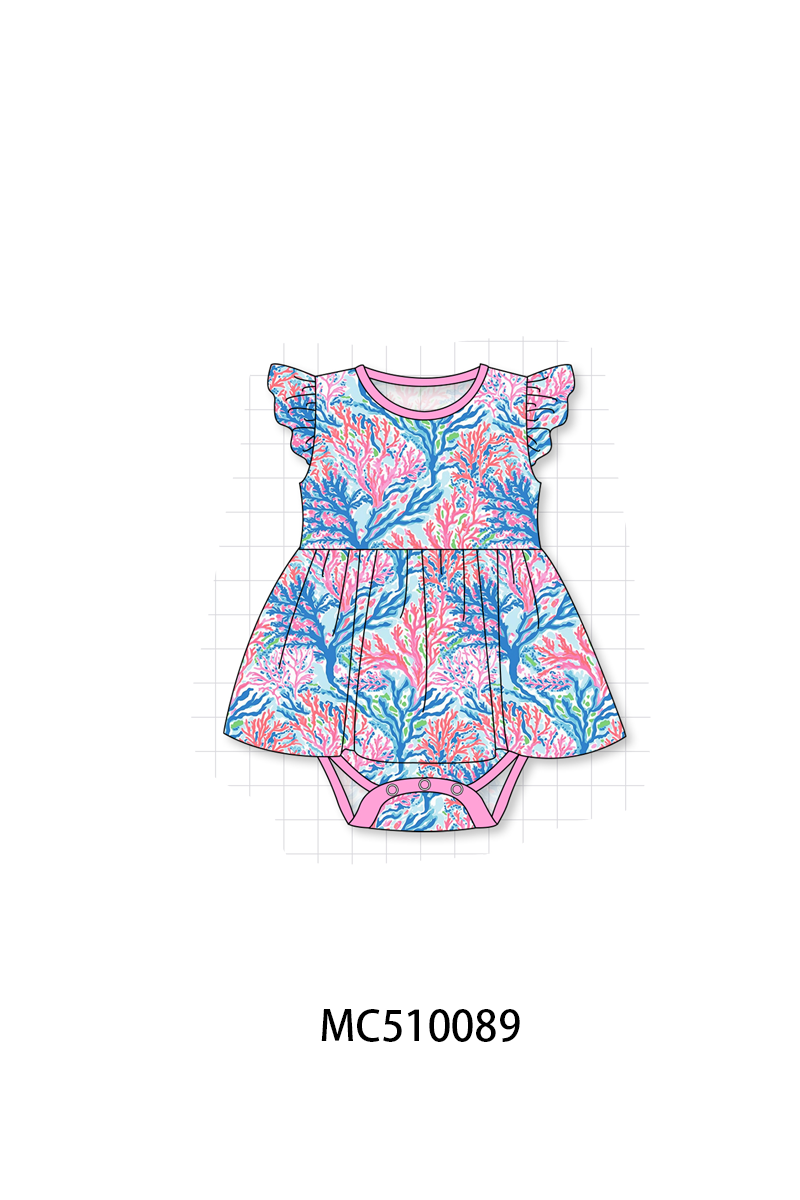 Pink bamboo print pajama collection