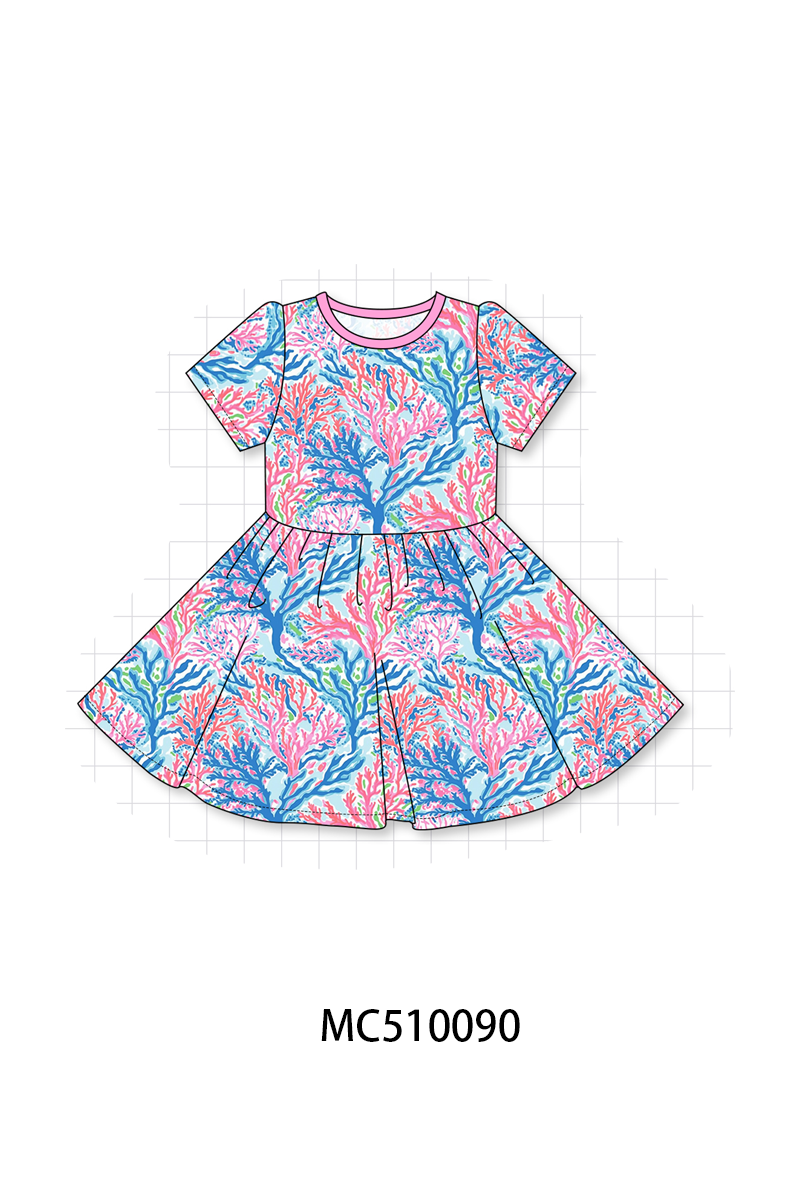 Pink bamboo print pajama collection