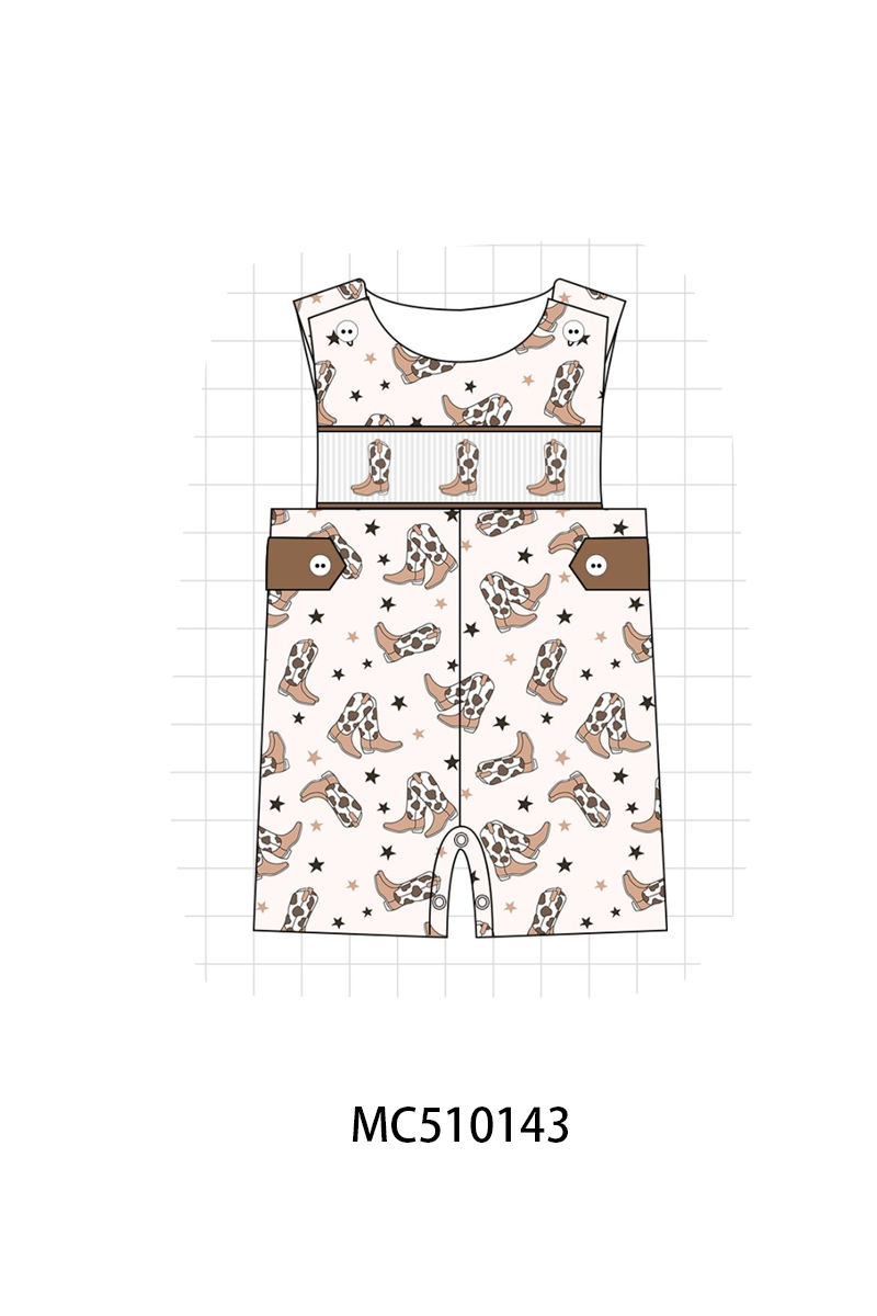 Western cowboy boots smocked collection 2