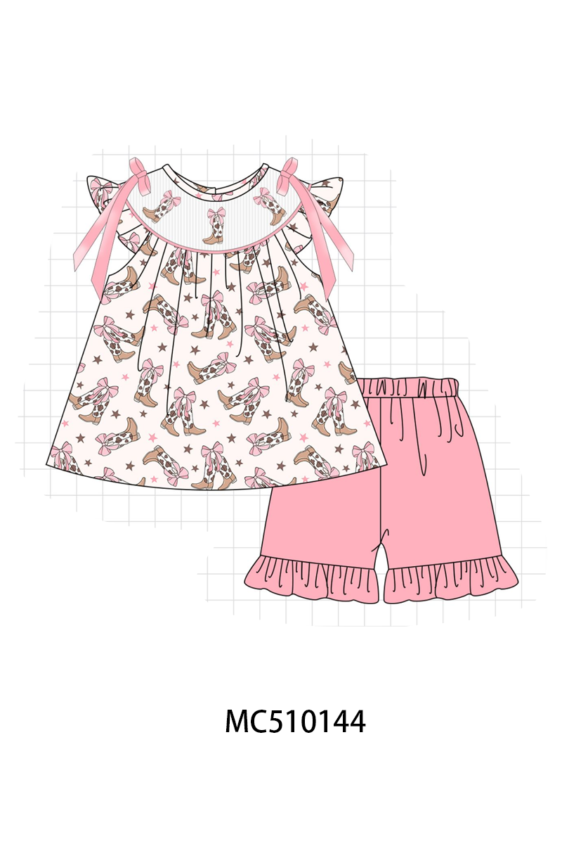 Western cowboy boots smocked collection 2