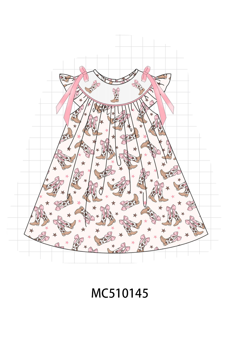 Western cowboy boots smocked collection 2