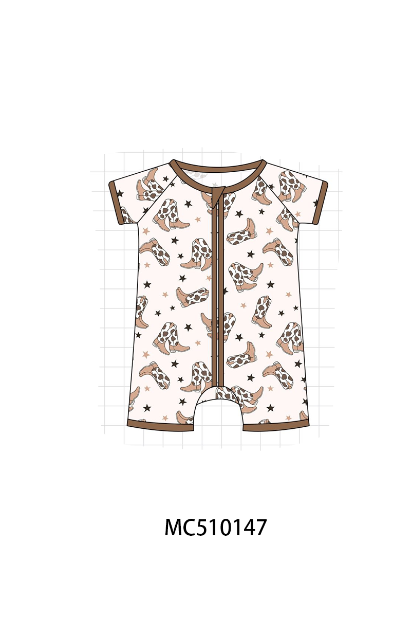 Western cowboy boots print bamboo collection