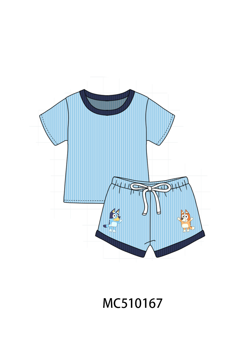 Pink&blue character applique collection