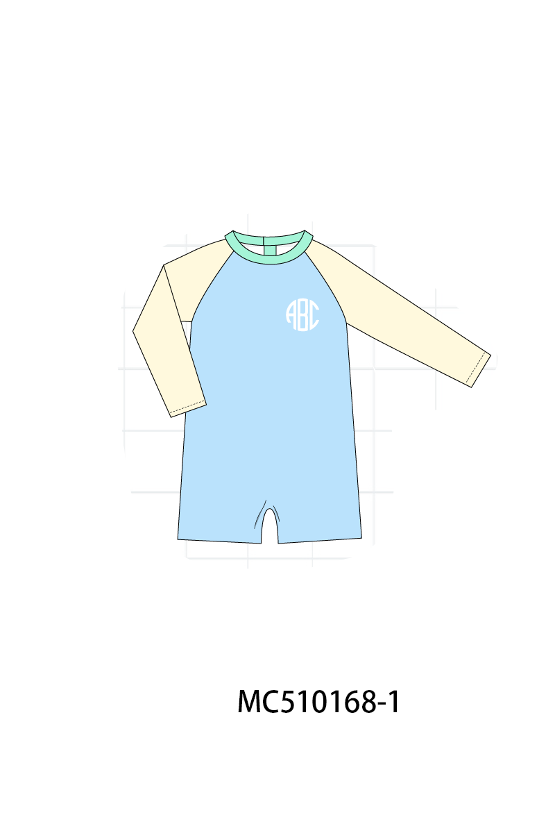 Colors blocks monogram embroidery collection 1