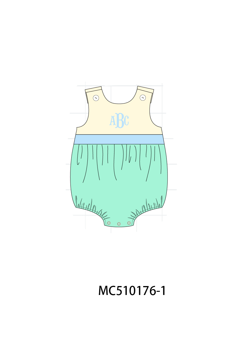 Colors blocks monogram embroidery collection 2
