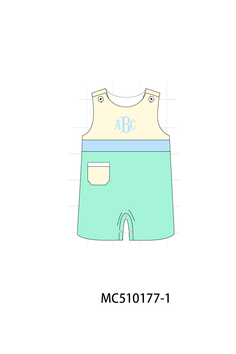Colors blocks monogram embroidery collection 2