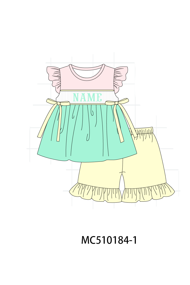 Colors blocks monogram embroidery collection 2
