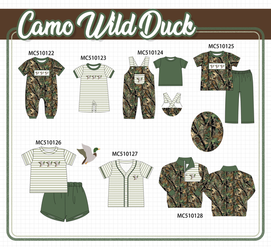 Camo duck embroidery collection