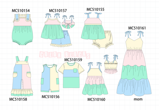 Color blocks ruffle collection 1
