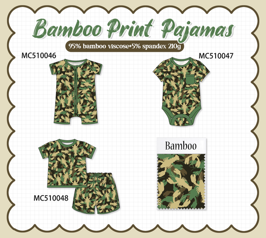 Green lobster print bamboo collection