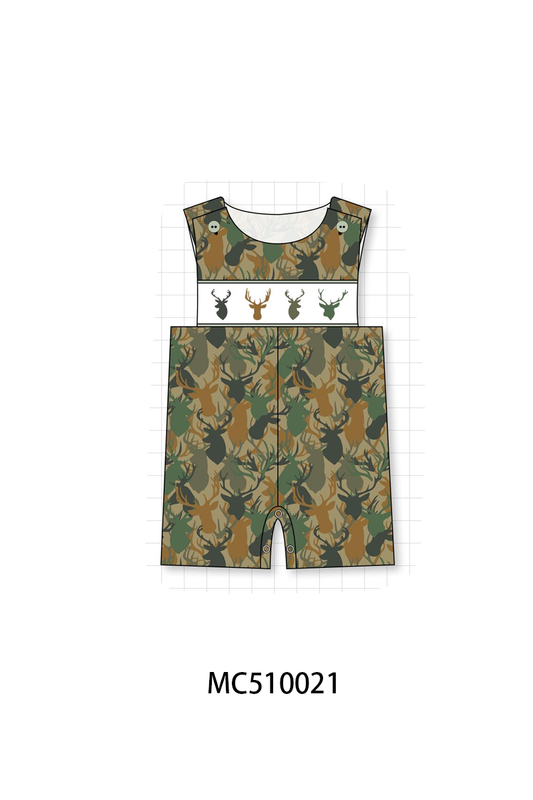 Camouflage deer antler embroidery collection