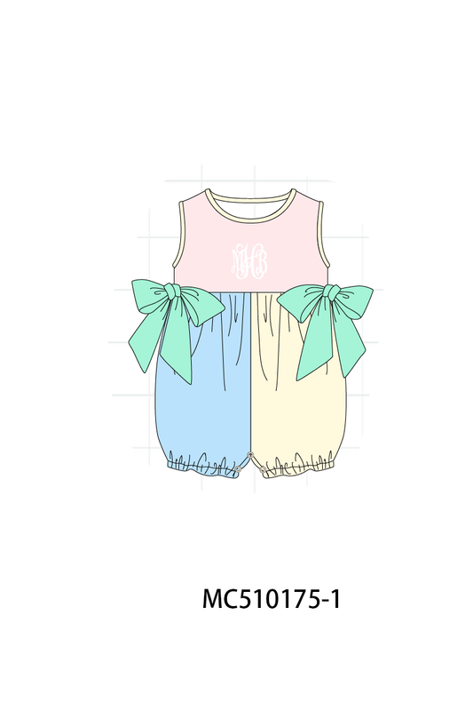 Colors blocks monogram embroidery collection 2